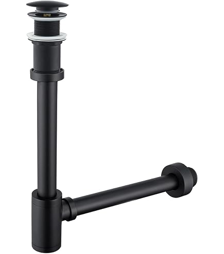 RANDOM Matte Black Bottle P Trap - RD-83888MB-L Plumbing Drain Pipe Fitting