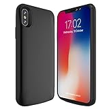 iPhone X Battery Case, BEAOK 6000mAh Portable Charger Case External Battery Pack with Sync Through and Protective Charging Case for Apple iPhone X/10 [Lightning Charging Port] (5.8 Inch) (Black)