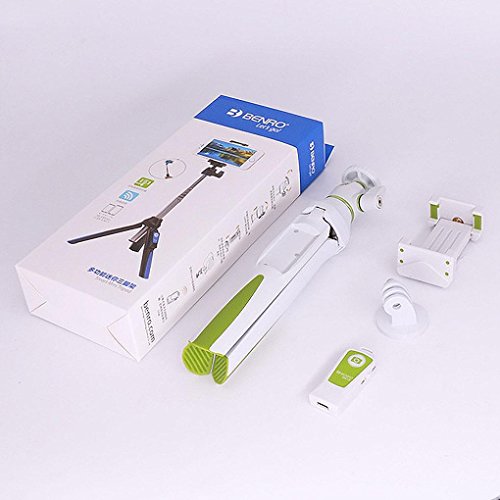 Tralntion Benro MK10 Selfie Stick Tripod Bluetooth 3.0 Stainless Steel Adjustable Selfie Monopod for iOS/Android