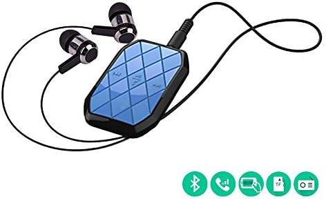 KSING Clip Bluetooth Player Portable Mini Silicone Sport Lossless Music Player with Transmitter Support FM/TF Card, Bluetooth Selfie, Answer Call (Blue)