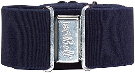 isABelt Women's Casual Super Stretchy Fabric Belt in Navy Blue + 1 Magnetic Clasp