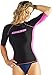 Cressi Man Short Sleeve Rash Guard, black/pink, XXL