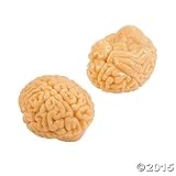 Fun Express Halloween Zombie Realistic Sticky Brains | Halloween & Zombie Theme Birthday Party Supplies (12 pack)