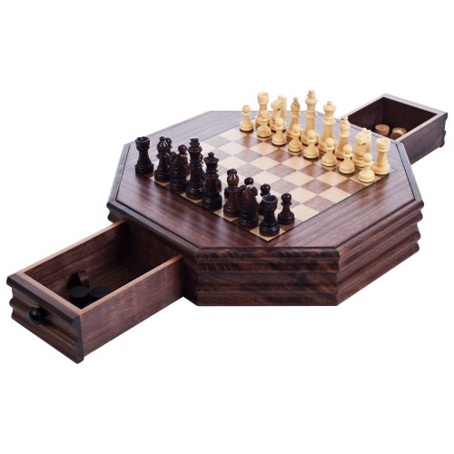 Octagonal Chess and Checkers Set
