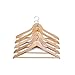 VINUSS Ezihom Gugertree Solid Wooden Suit Hangers, Coat Hangers, Wood Clothes Hanger, Natural Finished, 10 Pack