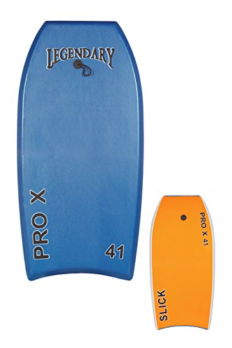 GYN Trade Heat Sealed Legendary Pro X Bodyboard Hard Slick Printed (Dark Blue/Orange, 45")