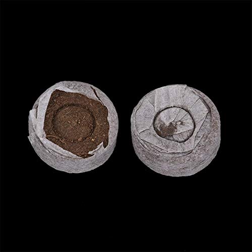 Tee Vee 35mm Garden Soil Peat Pellets for Seeds Germination Seeds Starting Direct Plant Seed Starters (50, 35mm)