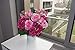 Artificial Flower Arrangement 9 Head Peony for Wedding Bridal Bouquet with Pink Rose Peonies Silk Fake Faux Flowers with Greenery Leaves Stems Table Centerpiece Ideas DIY Home Decoration Party