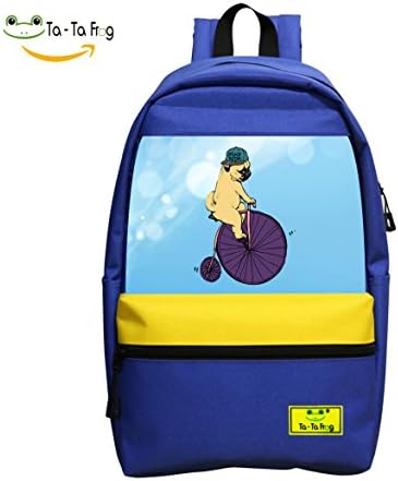 KIDAY Wheelbarrow Pug Kids Bag Backpack Unisex Back To School Rucksack Packback