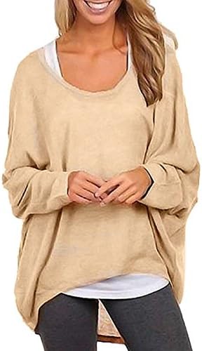 BAESKI Womens Autumn Casual Polyester Ladies V-Neck Cuffed Sleeve Blouse Tops (S, Khaki C)