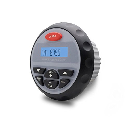 Herdio Marine Gauge Radio Receiver System, Waterproof inDash Marine