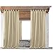PONY DANCE Porch Curtains Outdoor - Sticky Tab Top Waterproof Draperies Curtains Light Block Privacy Protect for Patio, 52