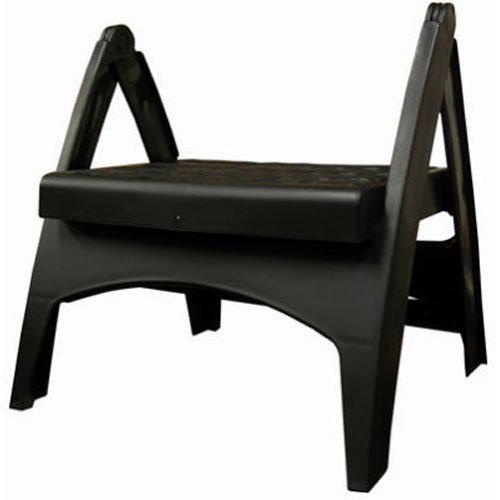 Adams manufacturing 8530-02-3731 quik-fold step stool, black