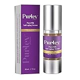 Purlev Skincare Pure Silk Anti Aging Face Serum 1 Oz With Vitamin C, Hyaluronic Acid & Tri-Peptide | Ageless Gel, Highly Absorbent & Rich | Erase Wrinkles & Fine Lines, Moisturize & Brighten Your Skin