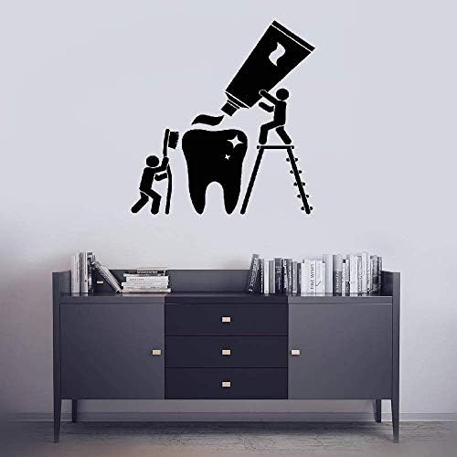 Wall Decal Wall Written Vinyl Wall Decals Quotes Sayings Words Art Deco Lettering Health Teeth Cleaning Dentist for Bathroom Kids Room Dental Clinic