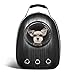 Blitzwolf Anzone Pet Portable Carrier Space Capsule Backpack, Pet Bubble Traveler Knapsack Multiple Air Vents Waterproof Lightweight Handbag for Cats Small Dogs & Petite Animals-Black,30L
