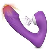 Clitoral Sucking Vibrator with 9 Suction & Vibration Modes, Wearable Dildos Couple Clitoris G-Spot Stimulation, Rechargeable Waterproof Massager Sex Toys for Women, Couples