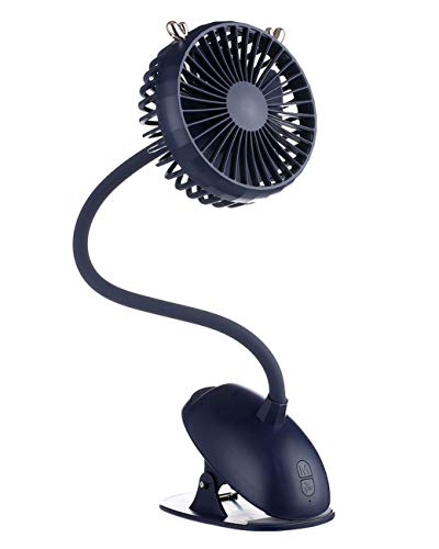 Air Conditioner AYANGDEDIAN Cooler New Mini Table Fan Handheld Fan Deer Clip Fan USB Charging Convenient Antler Clip Fan (Color : Black)