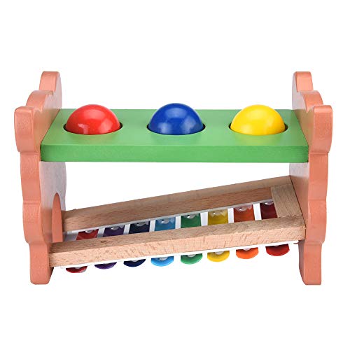 Dacawin Wooden Learning Hammering & Pounding Toy + 8 Notes Xylophone + Shape Color Recognition Xylophone Educational Toys Sets for Kids Toddlers (Multicolor, Baby Toys) - Thumbnail 7