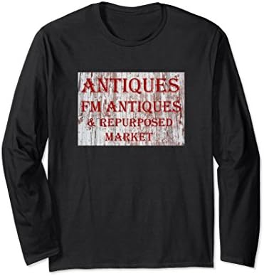 Unisex Long Sleeved Shirt, FM Antiques &amp; Repurposed Market 2XL Black