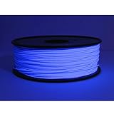 Gizmo Dorks 3mm (2.85mm) ABS Filament 1kg / 2.2lb for 3D Printers, Fluorescent Blue (UV Light)