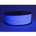 Gizmo Dorks 3mm (2.85mm) ABS Filament 1kg / 2.2lb for 3D Printers, Fluorescent Blue (UV Light)