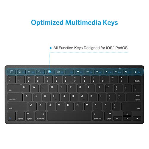 OMOTON Wireless Bluetooth Keyboard Compatible With IPad 9th 2021/ 8th