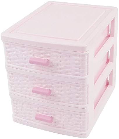 プラスチック引き出しは3コンパートメントジュエリー収納ボックスピンクをデザイン Color Pink 安い 激安 プチプラ 高品質