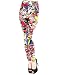 Jollychic Women's Stylish Colorful Cartoon Scrawl Pattern Slim Leggings Pants