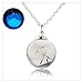 Glowing necklace - Glow in the dark necklace -Dandelion necklace Dandelion glass globe pendant Make a wish necklace