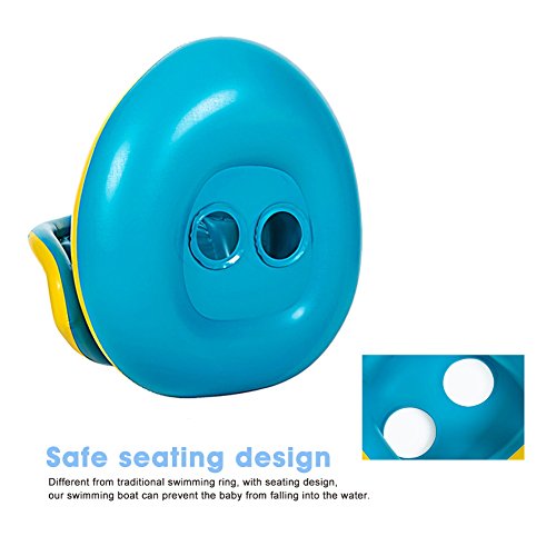 Jellydog Toy Baby Swimming Float, Baby Pool Float with Canopy, Inflatable Infant Pool Swimming Boat with Sunshade, Babies Swimming Float, Baby Pool Toy for Age 1-3 Years