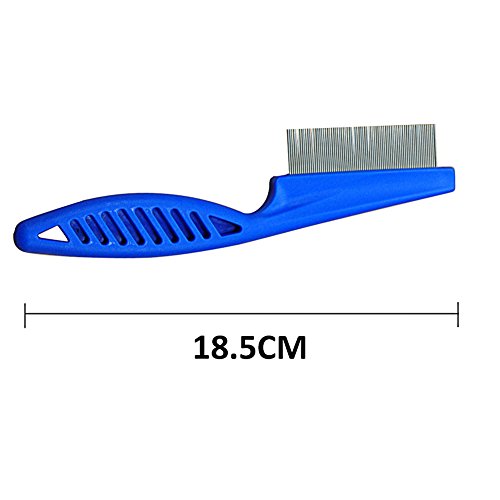 Pet Steel Grooming Comb, Cat Dog Shedding Brush Tear Stain Remover Combs with Short to Long Hair, Steel Comb Gently and Effectively Removes Tangles, Crust, Mucus and Stains from Your Pets