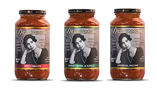 Amazon Com Dell Amore Premium Marinara Sauce 2 Original Recipe 2 Spicy 2 Sweet Basil 25oz 6pk Buy Direct From Dell Amore Enterprises Grocery Gourmet Food