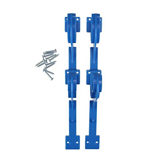 Set of 2 Blue Pole and Vacuum Hose Swimming Pool Accessory Hangers 12.5" - Thumbnail 2