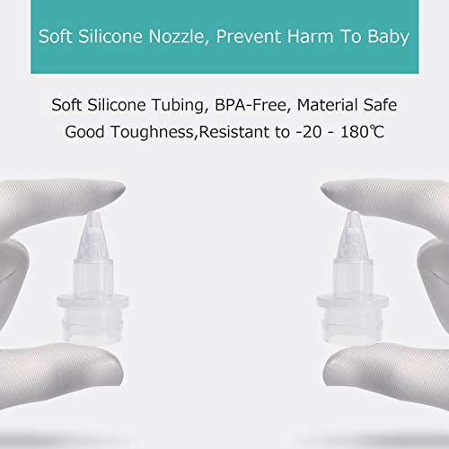 LANEYLI Baby Nasal Aspirator Nose Cleaner Ear Syringe Bulb Syringe Nasal Snot Sucker Remover for Newborn Baby Toddlers BPA Free Cleanable and Reusable Pink Pack of 2