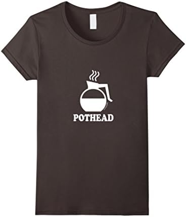 Women's Pothead Coffee Lovers funny tee (regular fit) Large Asphalt