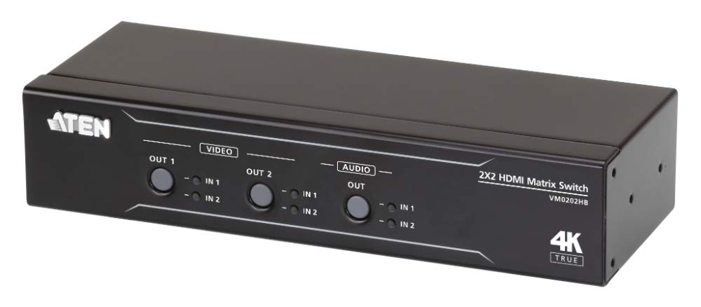 ATEN VM0202HB 2 x 2 True 4K HDMI Audio/Video Matrix Switch