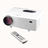 Excelvan CL720 HD Home Cinema Theater Multimedia Projector (3000 Lumens,Native 720P Suppoprt 1080P Resolution,HDMI/Analog TV/VGA/AV),White