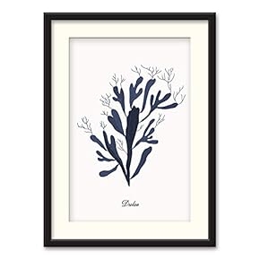 Black Paper Framed Canvas Wall Art for Living Room, Bedroom Simple Beautiful Leaves Canvas Prints for Home Decoration Ready to Hanging - 23x31 inches