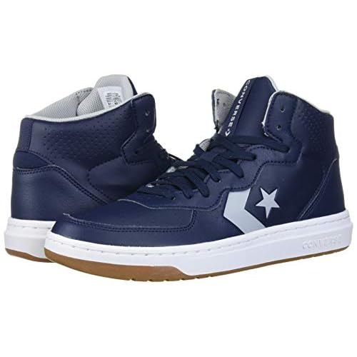 converse rival leather mid top
