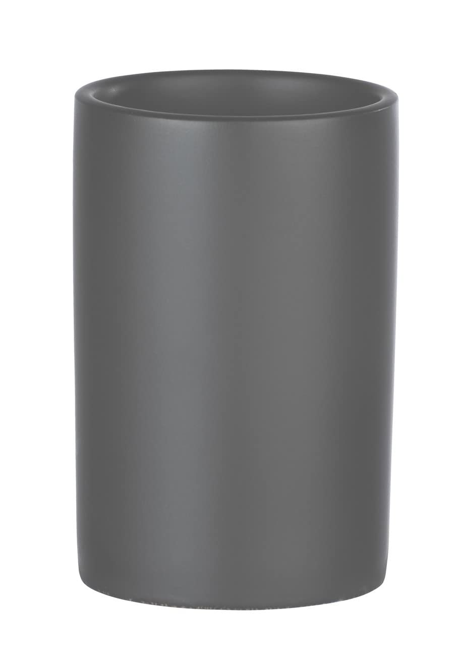 Wenko Polaris Ceramic Toothbrush Cup, Diameter 7.5 x 11.2 cm