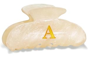 Fohufo Christmas Gifts for Grandkids Teens - Initial Cute Hair Clips, Hair Claw Clips, Fashion Glitter Claw Clips Durable Hair Clips, Birthday Christmas Gifts for Women Teens Grandkids - Letter A