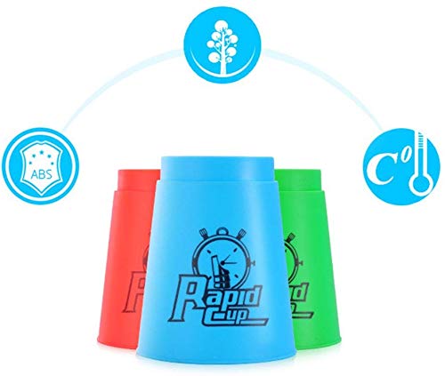 Erlsig Quick Stacks Cups 12 Pack of Sports Stacking Cups Speed Training Game Challenge Competition Party Toy with Carry Bag (Purple) - Thumbnail 5
