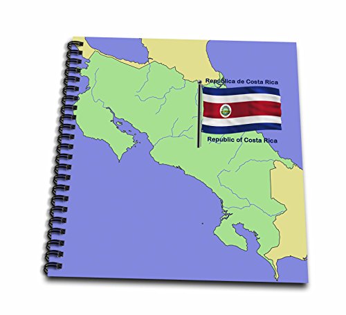 3dRose db_47675_2 Flag and Map of Costa Rica with Republic of Costa Rica Printe…