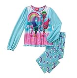 Trolls Girls' Licensed 2-Piece Poly PJ - Blue