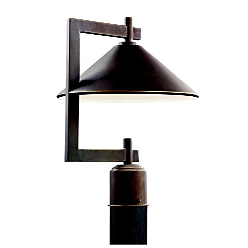 Kichler 49063OZ Ripley Outdoor Post Mount 1-Light, Olde Bronze