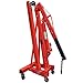 Titan Attachments 1 Ton Hydraulic Engine Hoist, Heavy Duty Steel Shop Crane, Cherry Picker Engine Hoist with 360° Caster Wheels, Engine Lift with 2,000 LB Capacity for Shop & on Site