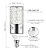 CTKcom 12W E14 LED Candelabra Light Bulb（4Pack）,E14 Base LED Corn Bulb,100 Watt Equivalent LED Chandelier Bulbs Daylight White 6000K LED Corn Lamps,AC85-265V 1400LM LED Lights Bright White(Silver)