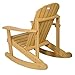 Giantex Adirondack Chair Outdoor Natural Fir Wood Rocking Chair Patio Deck Garden Furniture
