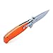 Ganzo G7522 Folding Bowie Hunting Pocket EDC Handle Knife (Orange)